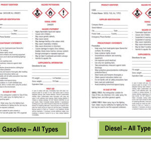GHS Labels - Must Order 10 Minimum - Can Mix and Match